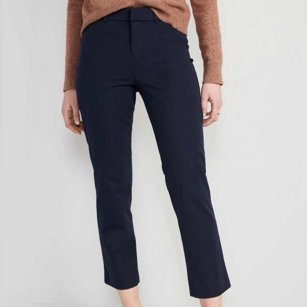 NWT Old Navy 14 Petite High Rise Pixie Straight Pants